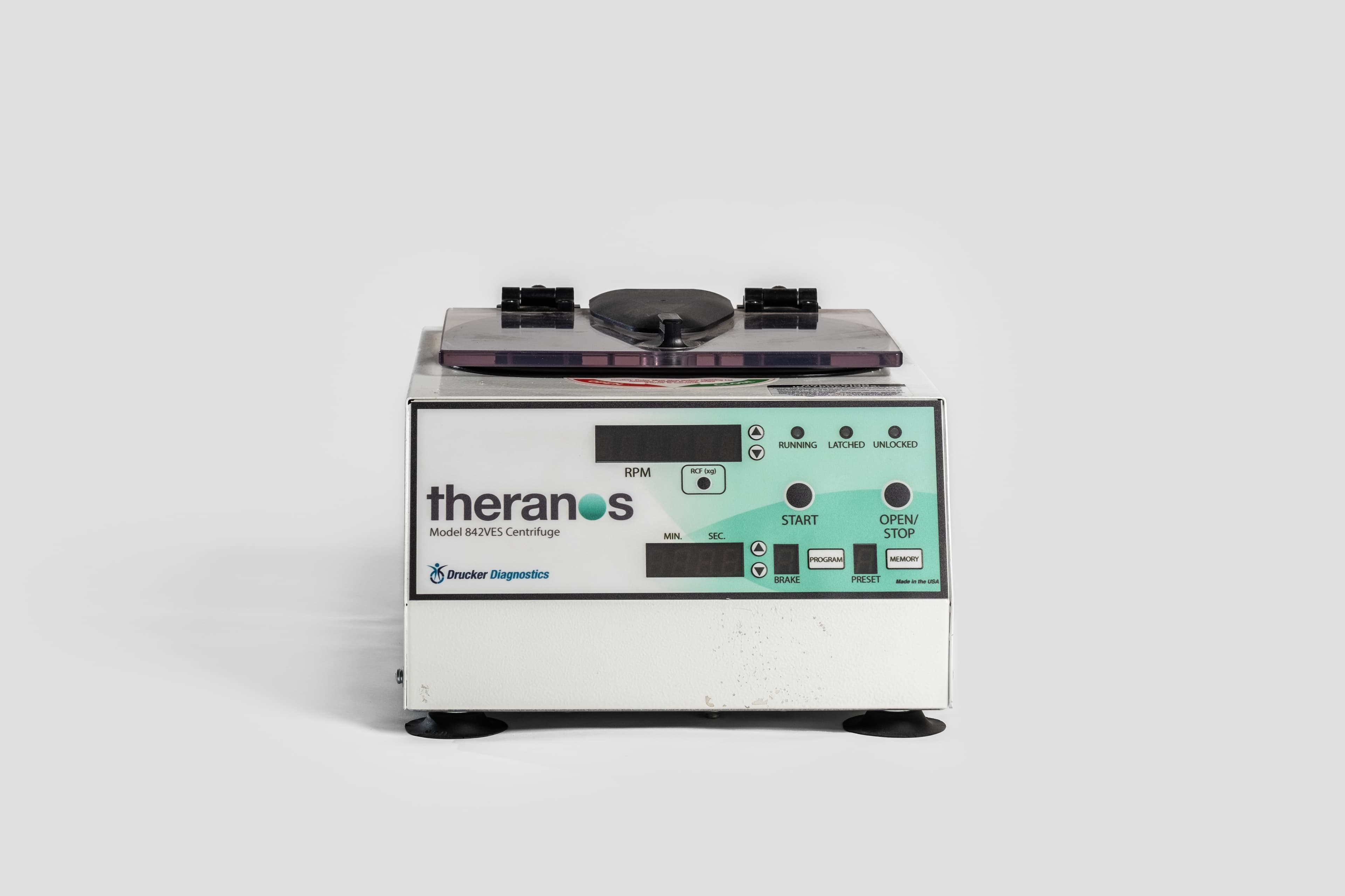 Theranos-branded centrifuge, front view