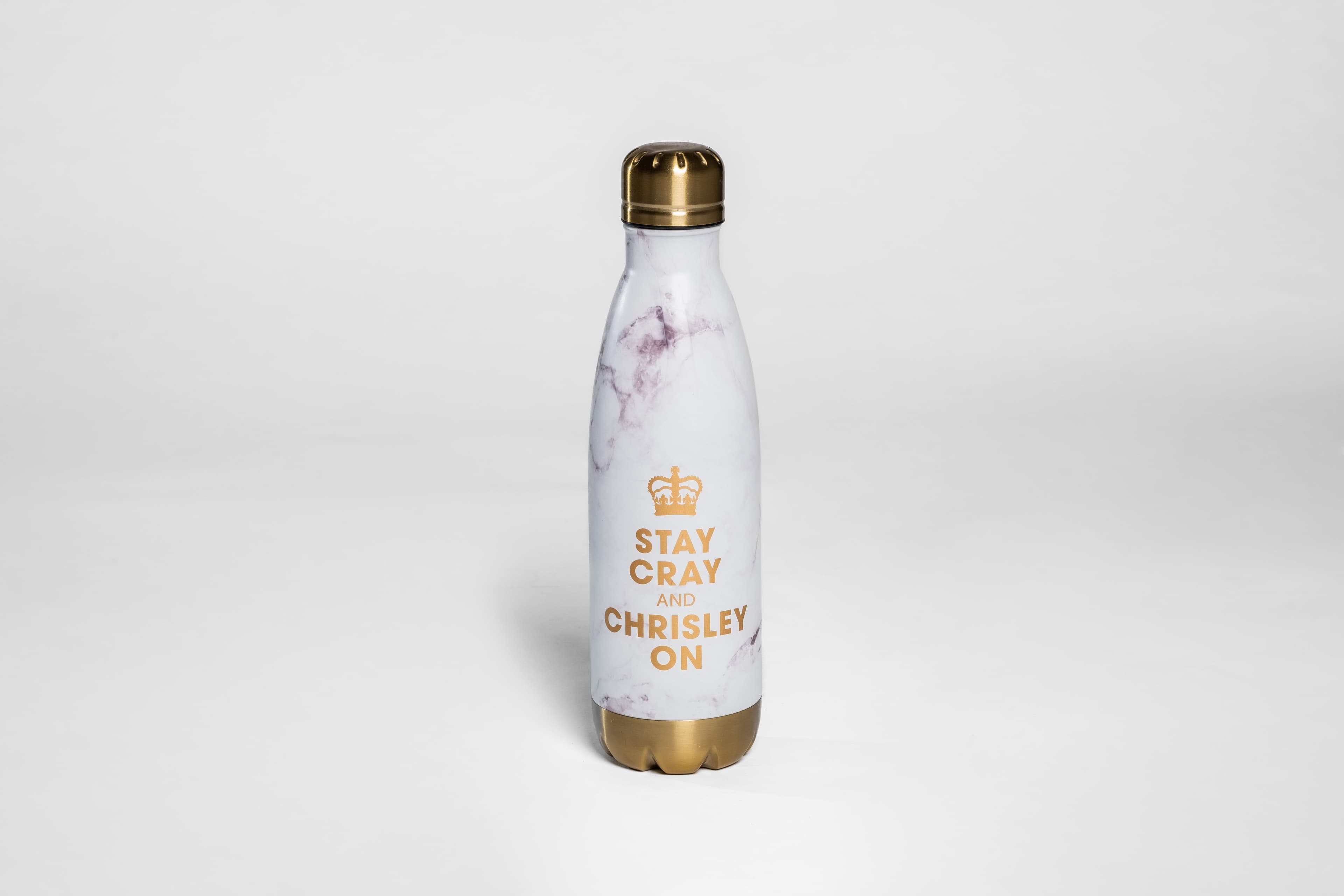 Front-facing photo of a Chrisley Knows Best water bottle